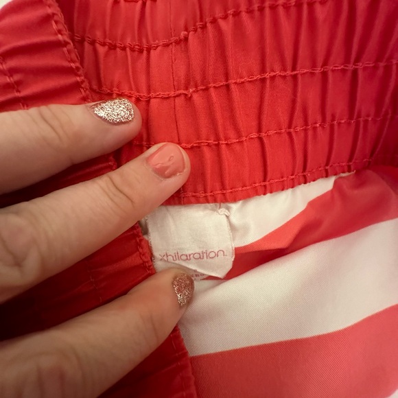 Xhilaration Coral & White Stripe Shorts- Small - Picture 4 of 10